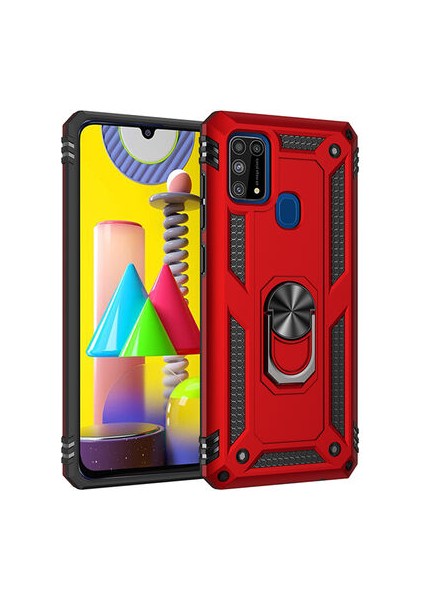 Samsung Galaxy M31 Kılıf Tam Koruma Çift Katmanlı Ibiza Sert Silikon Kapak