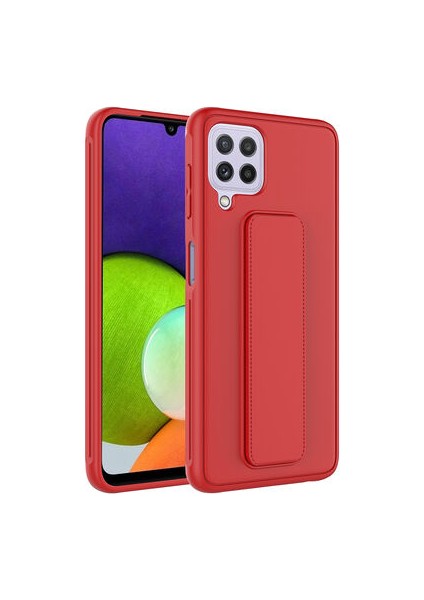 Samsung Galaxy M32 Kılıf Şık ve Stantlı Qstand Premium Kapak