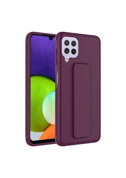 Samsung Galaxy M32 Kılıf Şık ve Stantlı Qstand Premium Kapak