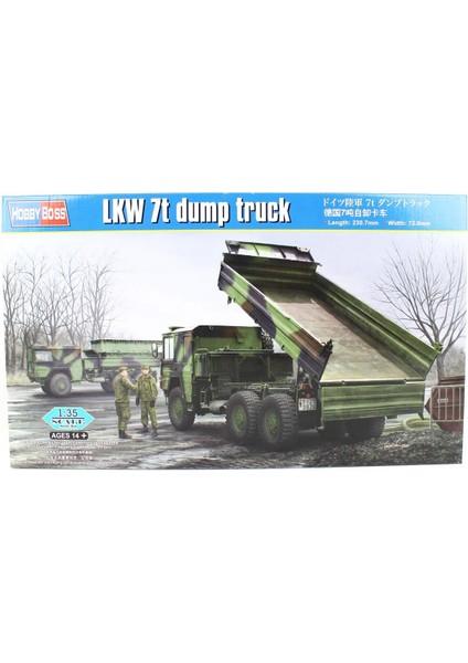 Hobbyboss 85520 1/35 Ölçek Lkw 7t Damperli Askeri Kamyon Plastik Model Kiti
