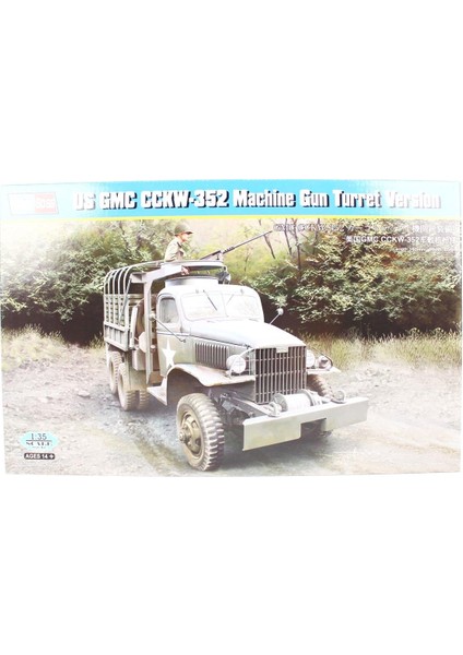 Hobbyboss 83833 1/35 Ölçek CCKW-352 Machine Gun Turret, Askeri Kamyon Plastik Model Kiti