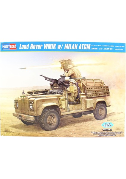 Hobbyboss 82447 1/35 Ölçek Land Rover Wmık W/mılan Atgm, Askeri Cip Plastik Model Kiti