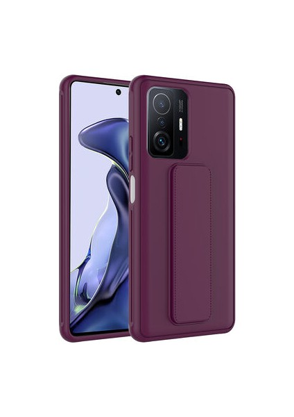 Xiaomi Mi 11T 5G Kılıf Şık ve Stantlı QStand Premium Kapak