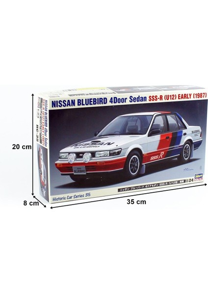 HC35 21135 1/24 Ölçek, Nissan Bluebird 4-Door Sedan Sss-R (U12) 1987, Otomobil Plastik Model Kiti indirimleri