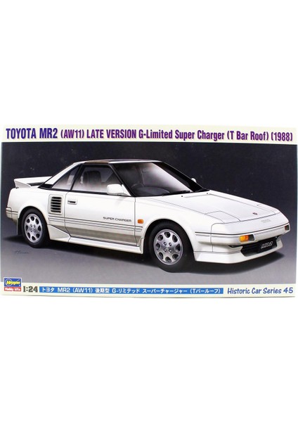 HC45 21145 1/24 Ölçek, Toyota Mr2 (AW11) Late Version G-Limited Super Charger (T Bar Roof), Otomobil Plastik Model Kit