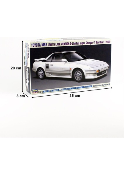 HC45 21145 1/24 Ölçek, Toyota Mr2 (AW11) Late Version G-Limited Super Charger (T Bar Roof), Otomobil Plastik Model Kit