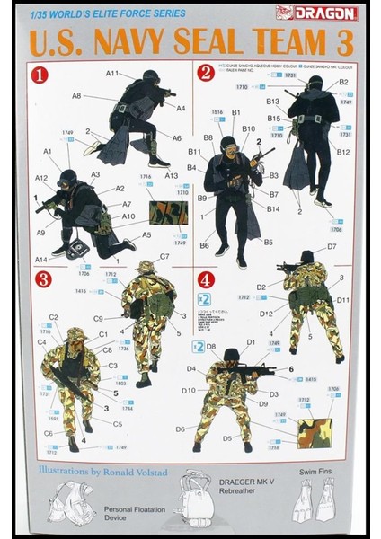 3025 1/35 Ölçek Amerikan Donanması, Vietnam Seal Ekibi-3, Plastik Model Kiti fiyatları