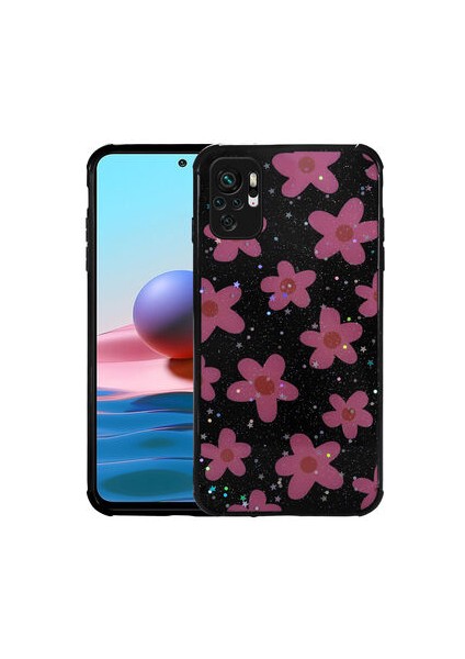 POCOM5S Kılıf Simli Desenli Kamera Korumalı Parlak Popy Kapak