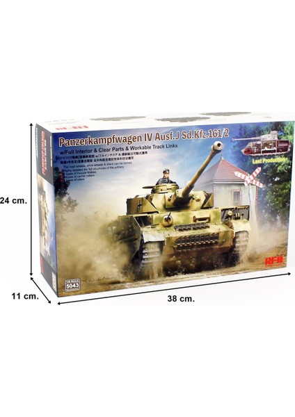 5043 1/35 Ölçek Pz.kpfw. Iv Ausf. J, Geç Dönem Tankı, Iç Detaylı, Plastik Model Kiti indirimleri