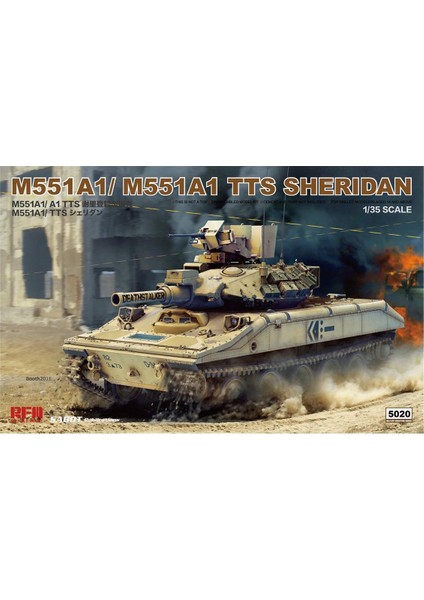 5020 1/35 Ölçek M551A1/ A1TTS Sheridan Tankı Plastik Model Kiti