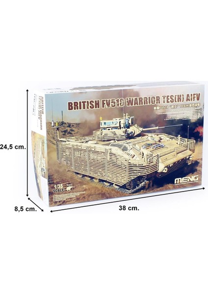 SS-017 1/35 Ölçek Ingiliz FV510 Warrior Tes(H) Aıfv Zırhlı Personel Taşıyıcı, Plastik Model Kiti