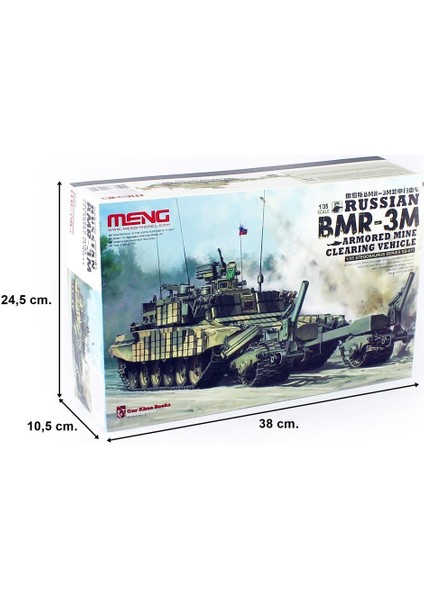 SS-011 1/35 Ölçek Rus Bmr-3m (T90) Mayın Temizleme Aracı, Plastik Model Kiti