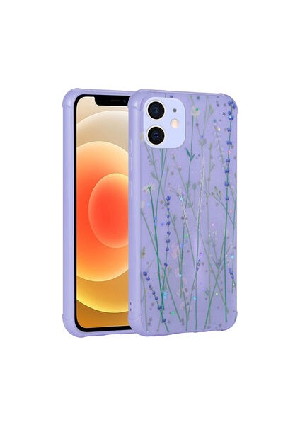 iPhone 11 Kılıf Simli Desenli Kamera Korumalı Parlak Popy Kapak