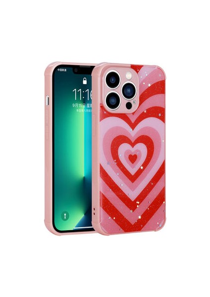 iPhone 12 Pro Kılıf Simli Desenli Kamera Korumalı Parlak Popy Kapak