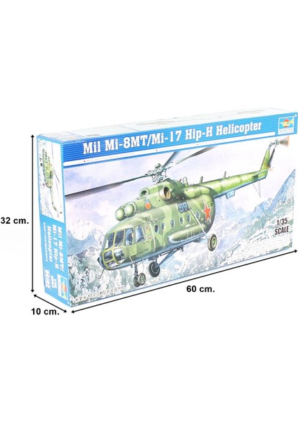 Trumpeter 05102 1/35 Ölçek Mil Mi-17 Hip-H Helikopter, Plastik Model Kiti