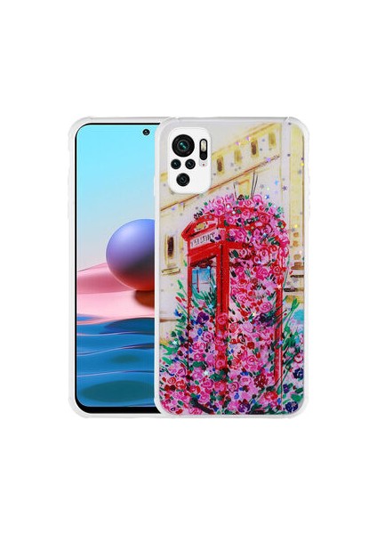 POCOM5S Kılıf Simli Desenli Kamera Korumalı Parlak Popy Kapak