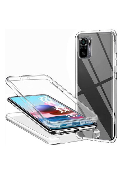 Redmi Note 10S Kılıf Şeffaf 360 Derece Koruma Enjoy Kapak