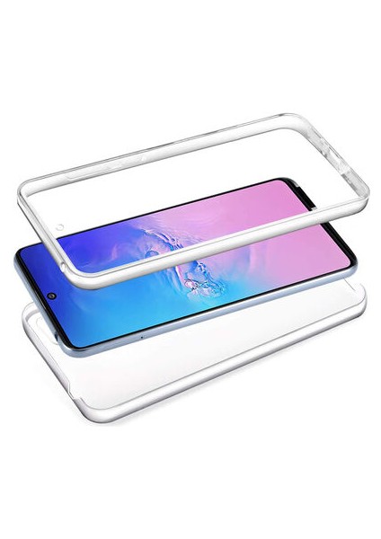 Samsung Galaxy A02S Kılıf Şeffaf 360 Derece Koruma Enjoy Kapak