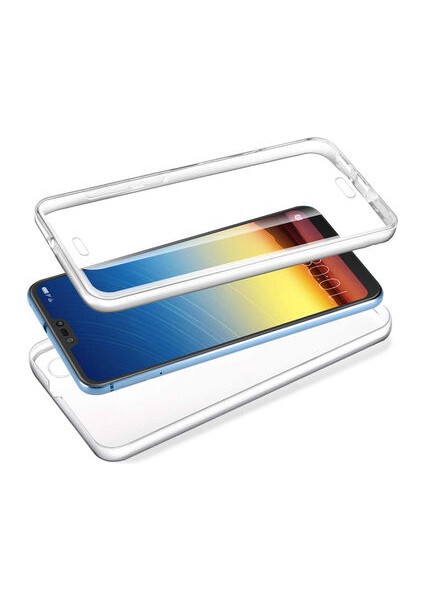 Huawei P20 Pro Kılıf Şeffaf 360 Derece Koruma Enjoy Kapak