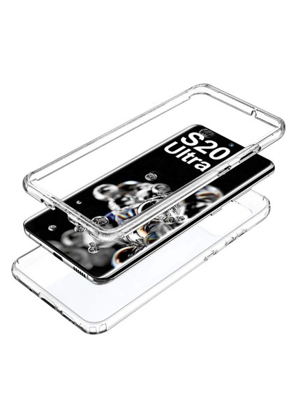 Samsung Galaxy S20 Ultra Kılıf Şeffaf 360 Derece Koruma Enjoy Kapak