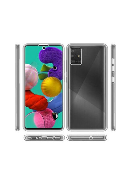 Samsung Galaxy A51 Kılıf Şeffaf 360 Derece Koruma Enjoy Kapak