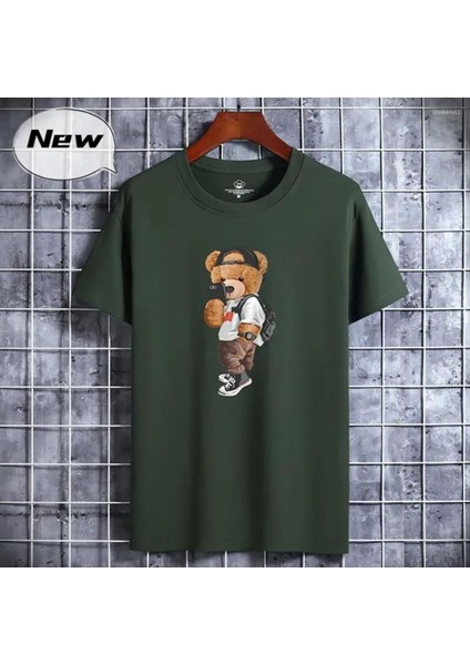 Erkek T Shirt Komik Ayı Harajuku Tshirt Erkekler Için Yazlık Kısa Kollu Tişört Erkek