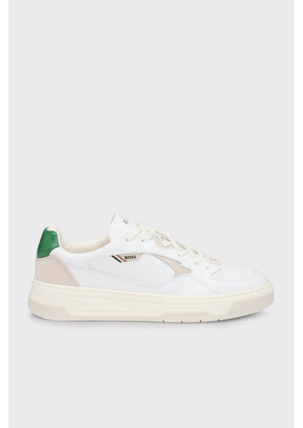 Logolu Deri Sneaker Ayakkabı Erkek Ayakkabı 50522917 103