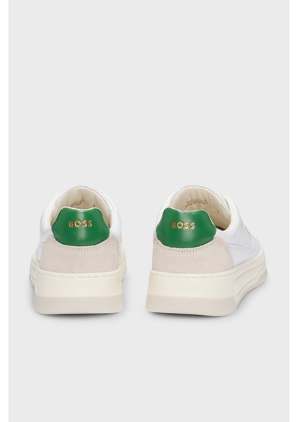 Logolu Deri Sneaker Ayakkabı Erkek Ayakkabı 50522917 103