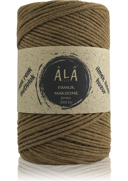 Pamuk Makrome Ipi 2mm Cotton Zincir Makrome Çanta Ipi Supla Ipi Koton Ip 250 Gram Taba fiyatları