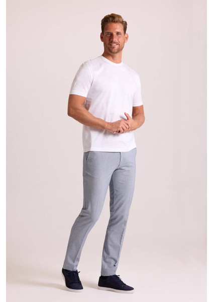 Erkek Beyaz Regular Fit Merserize Pamuk T-Shirt modelleri