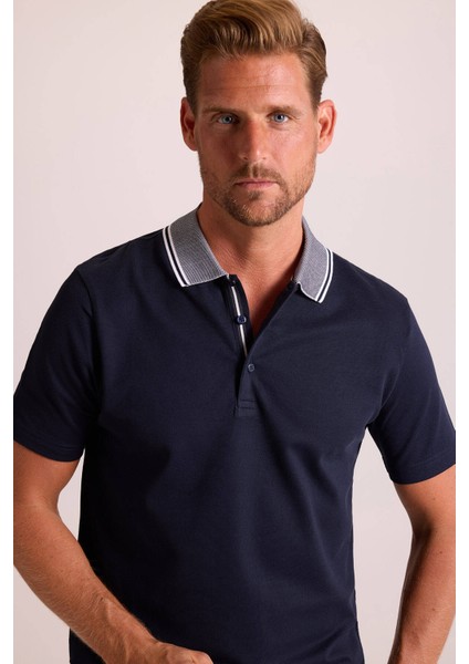 Erkek Lacivert Polo Yaka T-Shirt