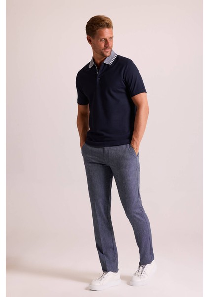 Erkek Lacivert Polo Yaka T-Shirt indirimleri