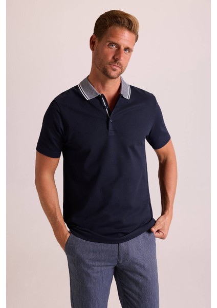 Erkek Lacivert Polo Yaka T-Shirt