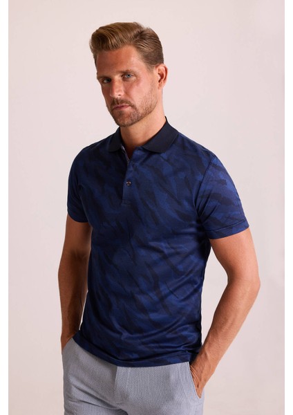 Erkek Parlament Polo Yaka Kamuflaj Desen T-Shirt indirimleri