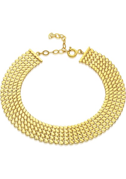 Kalın Beş Sıralı Balık Sırtı Modeli Bileklik