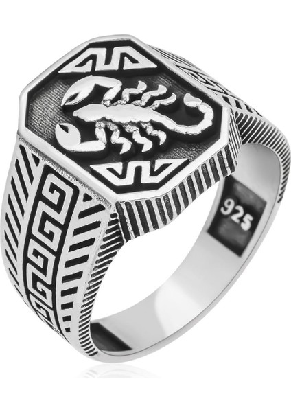 Akrep Desenli Taşsız 925 Gümüş Erkek Yüzük fiyatları