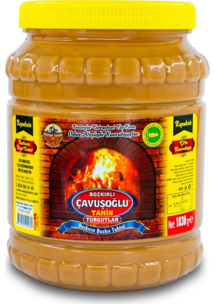Odun Ateşinde Karafırın Tahin Çavuşoğlu Kepeksiz Bozkır Tahini 1830g