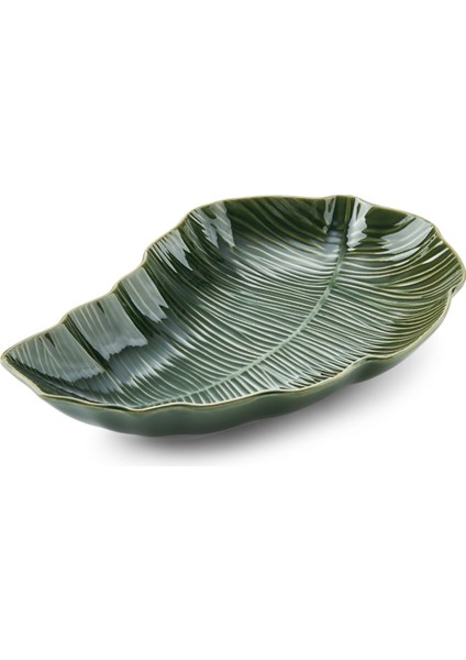 Mkjddıshleaf Jardin Stoneware Yaprak Servis Tabağı 30CM