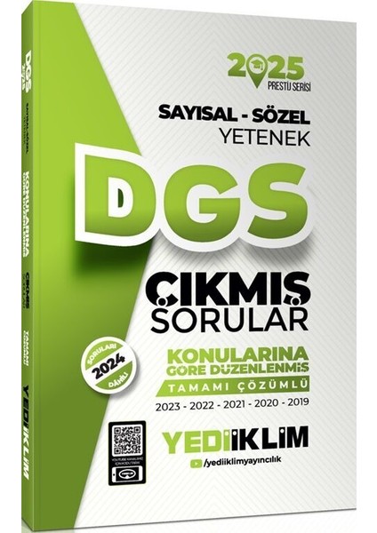 Yediiklim 2025 Dgs Sayısal Sözel Yetenek Tamamı Çözümlü Konularına Göre Çıkmış Sorular Yediiklim