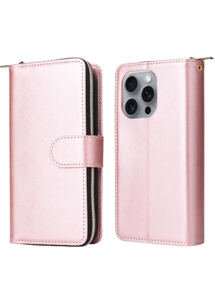 IPhone 16 Için Kılıf Pro Max Cüzdan Kılıf ile 9 Kart Yuvaları ile Kapak Çevirin (Yurt Dışından)