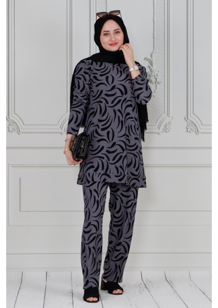 Lale Ikili Takım-Gri