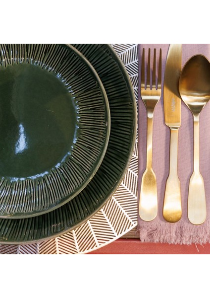 Mkjdsplatepk4 Jardin Stoneware 4lü 22CM Pasta Tabağı Seti