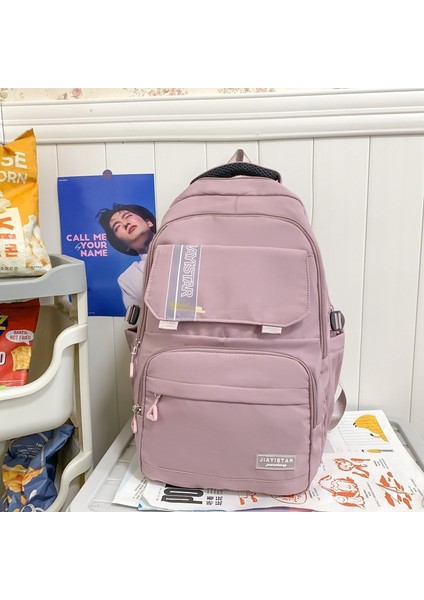 Büyük Kapasiteli Ortaokul Öğrencisi Okul Çantası Kadın Kore Versiyonu Lise Hafif Çok Yönlü Sırt Çantası Üniversite Öğrencisi Rahat Bilgisayar Sırt Çantası Erkek (Yurt Dışından)