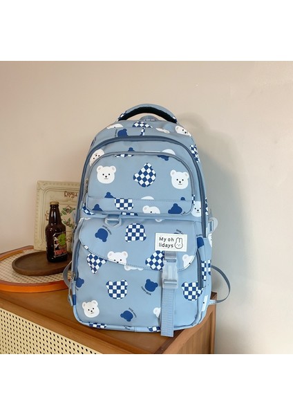 Öğrenci Okul Çantası, Öğrenci Büyük Kapasiteli Sırt Çantası, Gündelik Üniversite Öğrencisi Seyahat Çantası (Yurt Dışından)