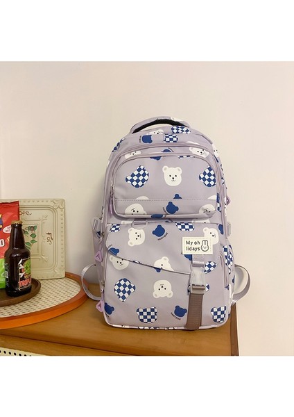 Öğrenci Okul Çantası, Öğrenci Büyük Kapasiteli Sırt Çantası, Gündelik Üniversite Öğrencisi Seyahat Çantası (Yurt Dışından)