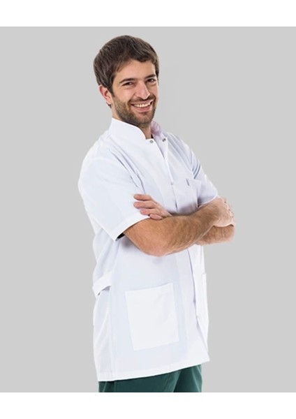 Erkek Hakim Yaka Kısa Kol Önlük modelleri
