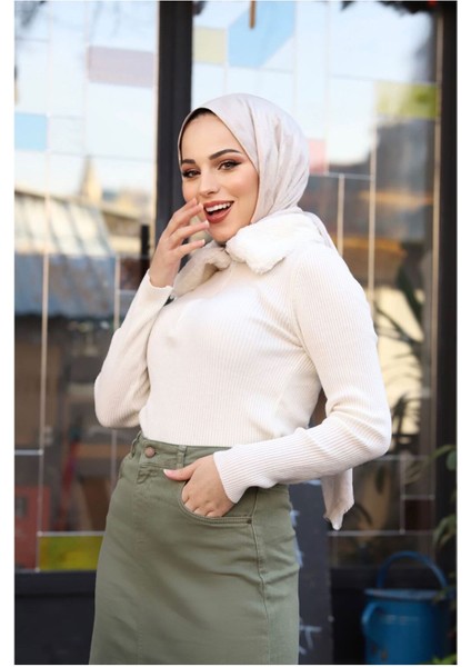 Tesettür Etek - Haki fiyatları