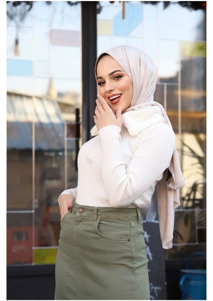 Tesettür Etek - Haki modelleri