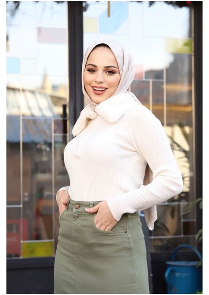 Tesettür Etek - Haki fırsatları