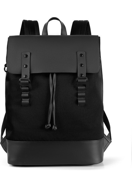 Siyah Su Geçirmez Iş Dizüstü Sırt Çantası Moda Oxford Okul Çantası Seyahat Sırt Çantası (Yurt Dışından)
